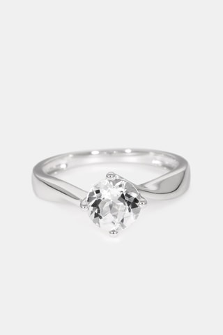 Bague Ludivine - Or blanc et topaze