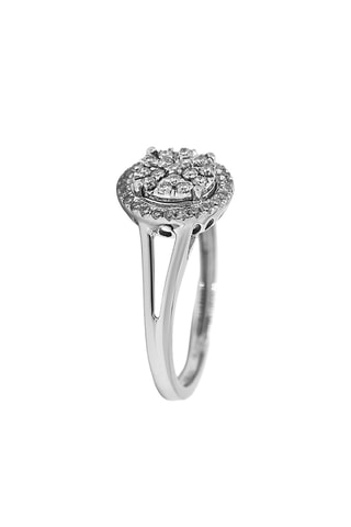 Bague Ness - 
Or blanc et diamants