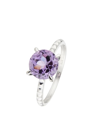 Bague Clou - Or blanc et améthyste