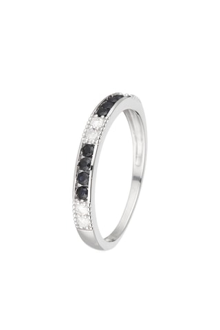 Bague Kara Or blanc, diamants et saphirs