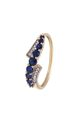 Bague Féérie - Or jaune, diamants et saphirs
