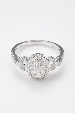 Bague Unique Or blanc et diamants