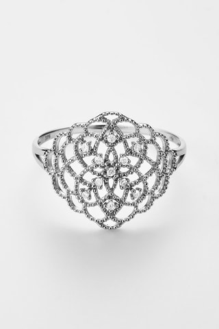 Bague Dentelle - Or blanc et diamants
