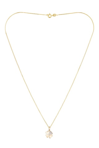 Pendentif Dites-le avec une fleur - Or jaune et diamants