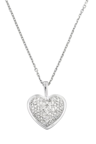 Pendentif Coeur - Or blanc et diamants