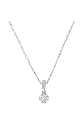 Pendentif Idylle - Or blanc et diamants