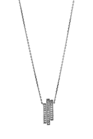 Pendentif Sultane - Or blanc et diamants