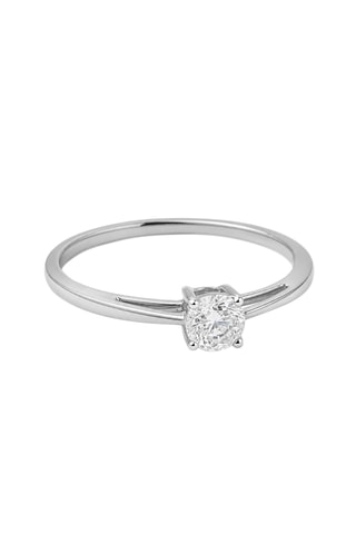 Solitaire Evidence - Or blanc et diamant