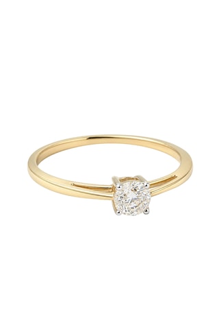 Solitaire Evidence - Or jaune et diamant