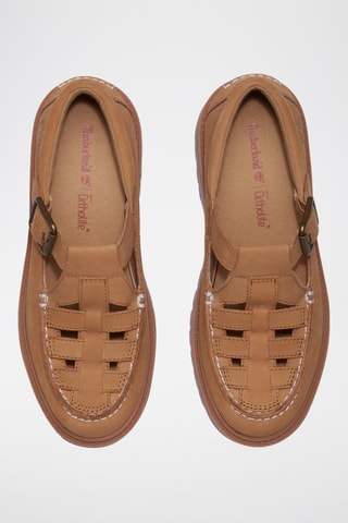 Derbys plateformes en cuir - Beige