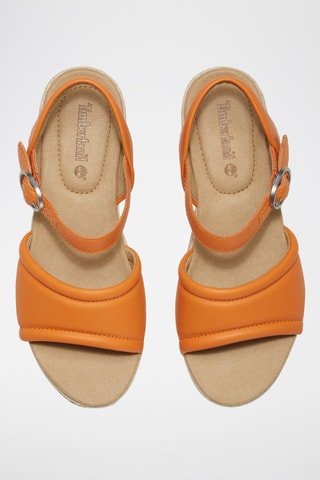 Sandales plateformes en cuir - Orange