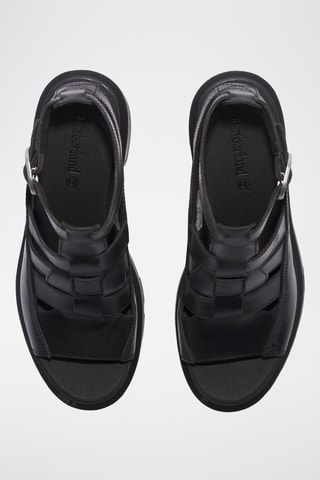 Sandales à talons en cuir - Noir