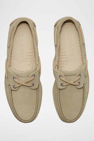 Chaussures bateau en nubuck - Beige