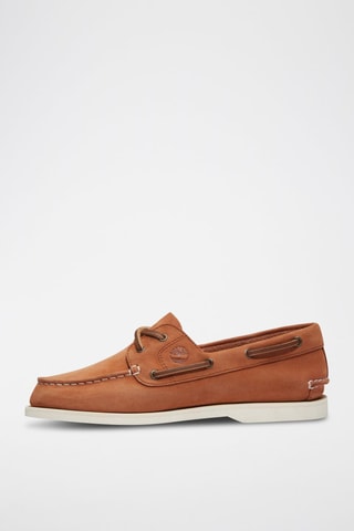 Chaussures bateau en cuir - Marron