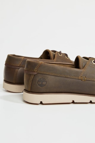 Chaussures bateau en cuir - Marron