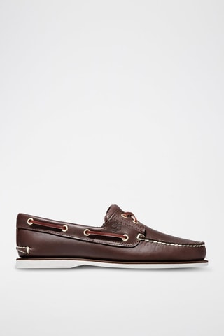 Chaussures bateau en cuir - Marron