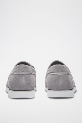 Chaussures bateau en nubuck - Gris
