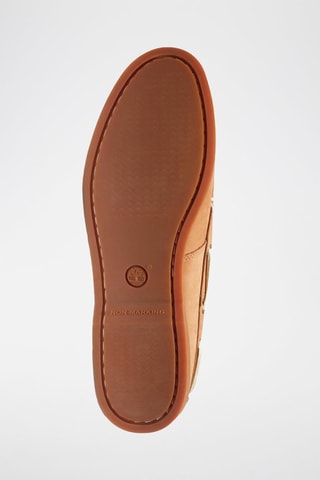 Chaussures bateau en nubuck - Marron clair