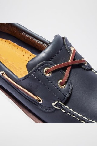 Chaussures bateau en cuir - Bleu marine
