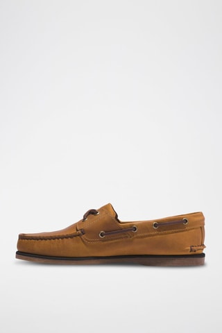 Chaussures bateau en cuir - Marron