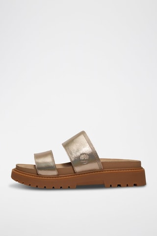 Mules en cuir - Doré