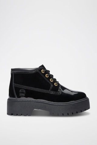 Bottines vernies en cuir - Noir