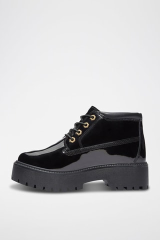 Bottines vernies en cuir - Noir