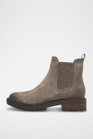 Bottines en cuir - Taupe
