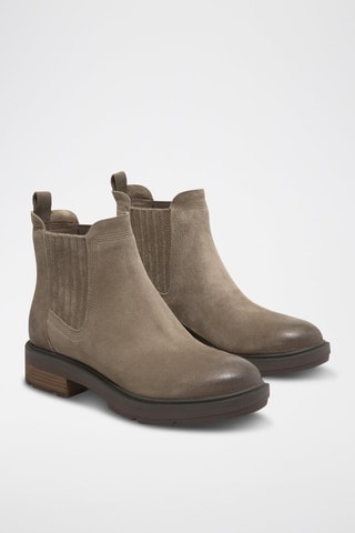 Bottines en cuir - Taupe