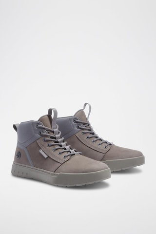 Sneakers montantes en cuir - Gris