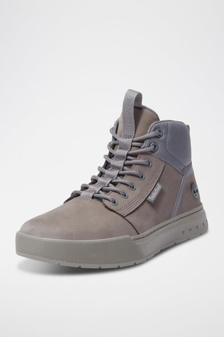Sneakers montantes en cuir - Gris