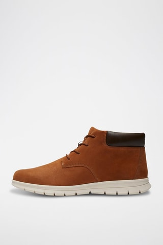 Sneakers montantes en cuir - Marron