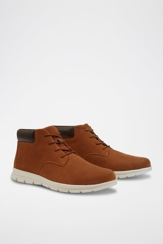 Sneakers montantes en cuir - Marron