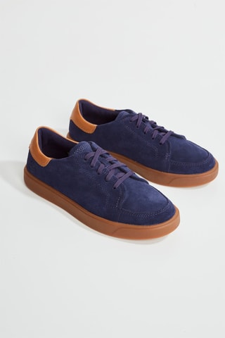 Baskets en cuir - Bleu