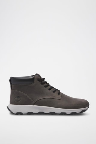 Baskets montantes en cuir - Gris foncé
