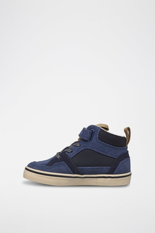 Sneakers montantes en cuir - Bleu