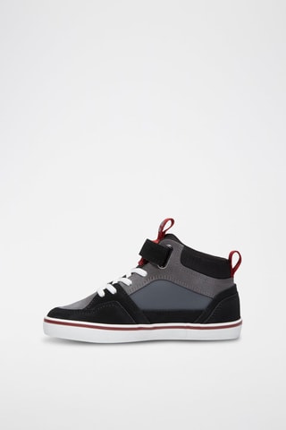 Sneakers montantes en cuir - Gris