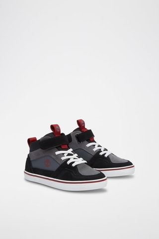 Sneakers montantes en cuir - Gris