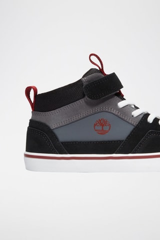 Sneakers montantes en cuir - Gris
