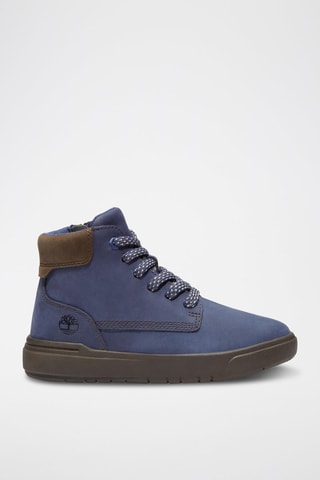 Sneakers montantes en cuir - Bleu