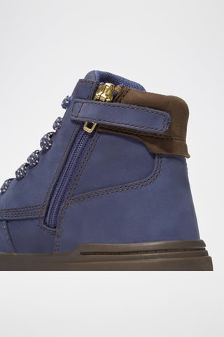 Sneakers montantes en cuir - Bleu