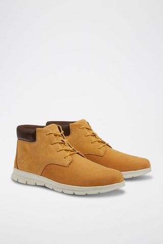Sneakers montantes en cuir - Marron clair