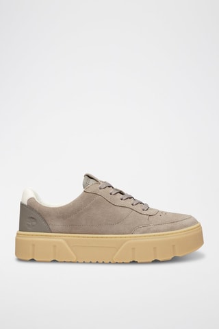 Baskets plateformes en cuir - Gris