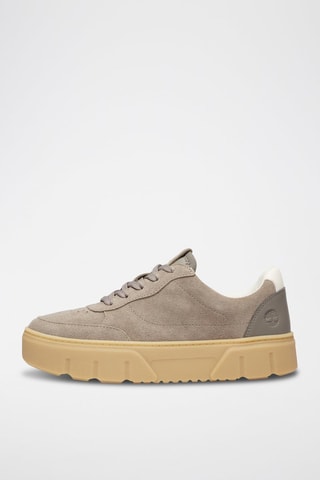 Baskets plateformes en cuir - Gris