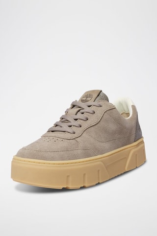 Baskets plateformes en cuir - Gris