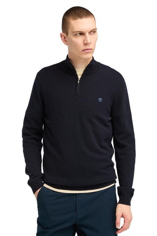 Pull en laine mérinos Cohas Brook - Bleu marine