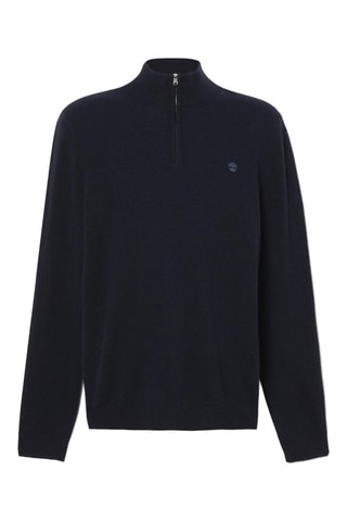 Pull en laine mérinos Cohas Brook - Bleu marine