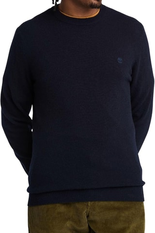 Pull en laine mérinos Cohas Brook - Bleu marine