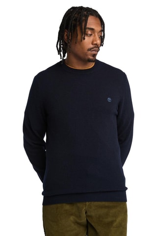 Pull en laine mérinos Cohas Brook - Bleu marine
