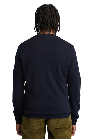 Pull en laine mérinos Cohas Brook - Bleu marine